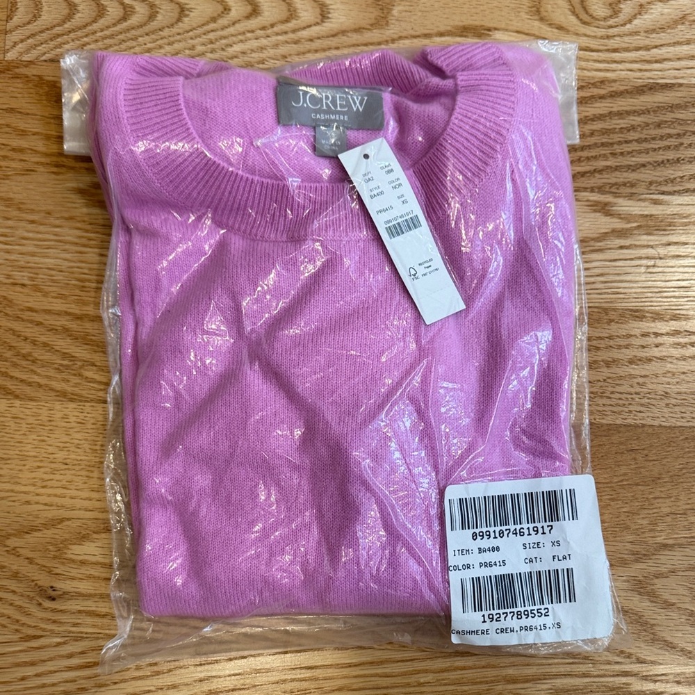 J. Crew Women's Vibrant Pink Crew Neck Sweater